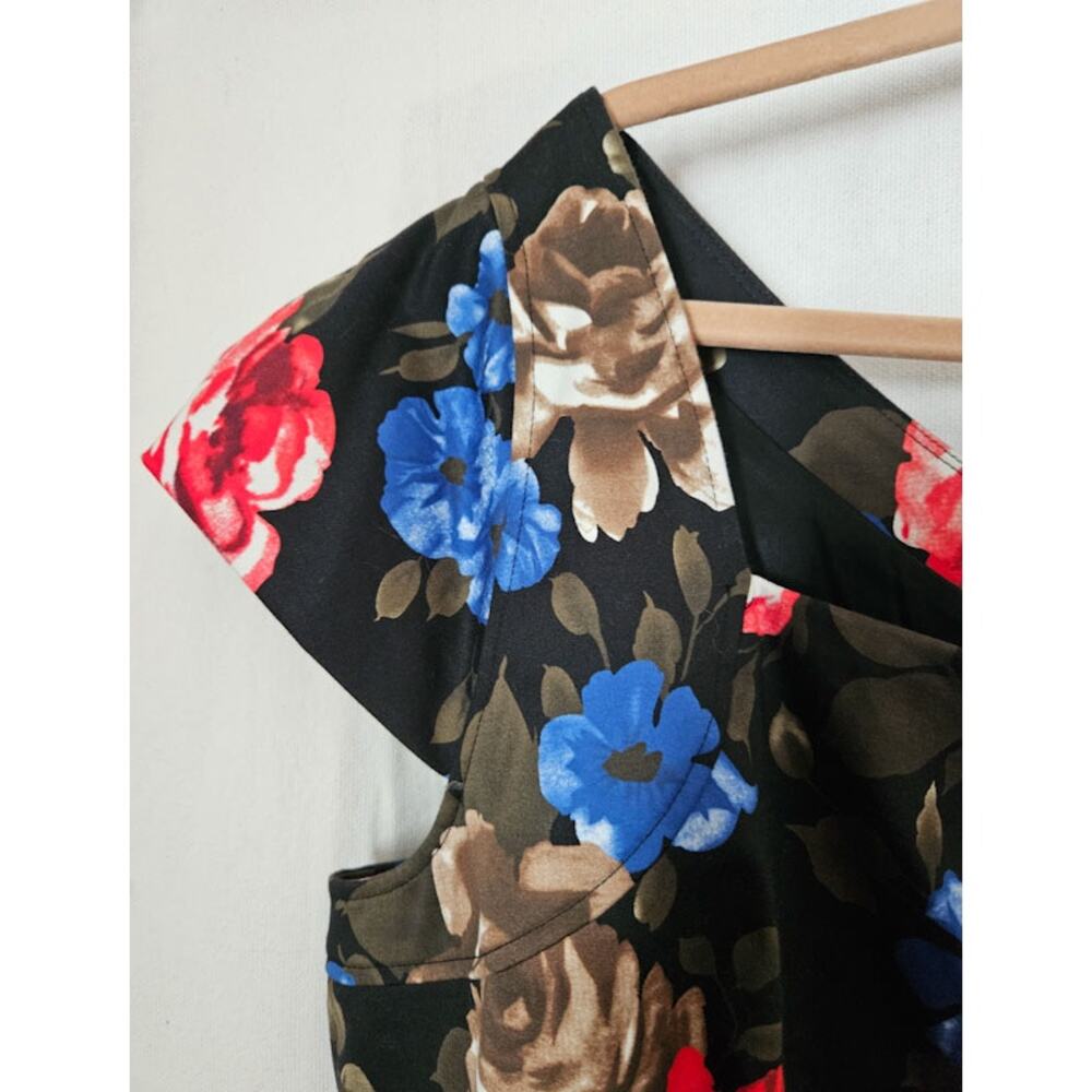 J. Peterman Women's Cap Sleeve Floral Sheath Dress 22 Plus Spring - Picture 2 of 7